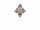 Bague 51 Bague marquise Art Nouveau en or et platine, diamants et saphirs 58 Facettes fba