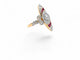 Bague 51 Bague marquise Art Nouveau en or et platine, diamants et saphirs 58 Facettes fba