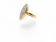 Bague 49 Soleil Diamanté - Bague navette en or jaune et diamants 58 Facettes fbs