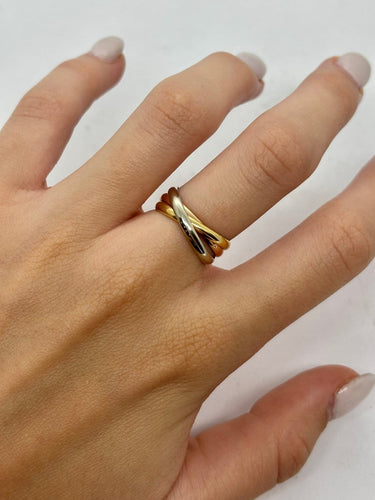 Bague 52 Cartier Trinity - Alliance en or 18K 58 Facettes 1998