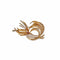 Broche Broche gerbe de plumes en or jaune 58 Facettes REF24069-232