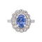Bague 54 Pompadour - Bague en or blanc, platine, saphir et diamants 58 Facettes 5106609CN