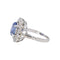 Bague 54 Pompadour - Bague en or blanc, platine, saphir et diamants 58 Facettes 5106609CN