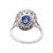 Bague 54 Pompadour - Bague en or blanc, platine, saphir et diamants 58 Facettes 5106609CN