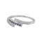 Bague 54 Bague en or blanc, diamants et saphirs 58 Facettes 4958836CN