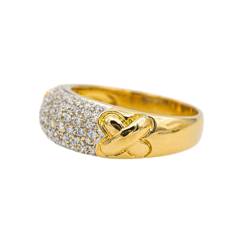Bague 56 Bague en or jaune et diamants 58 Facettes 5166394RV