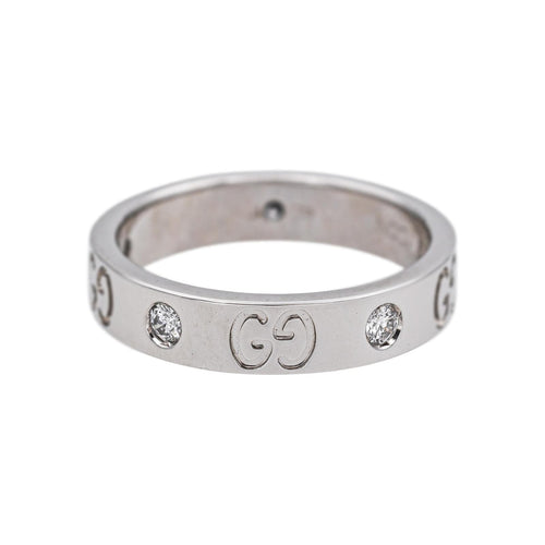 Bague 50 Gucci Icon - Bague en or blanc et diamants 58 Facettes 5275582RV