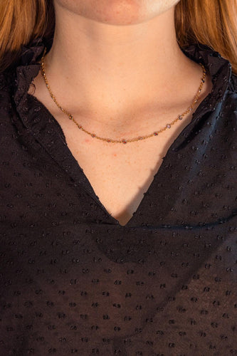 Collier Collier en or jaune et saphirs de couleurs 58 Facettes 5225694CN
