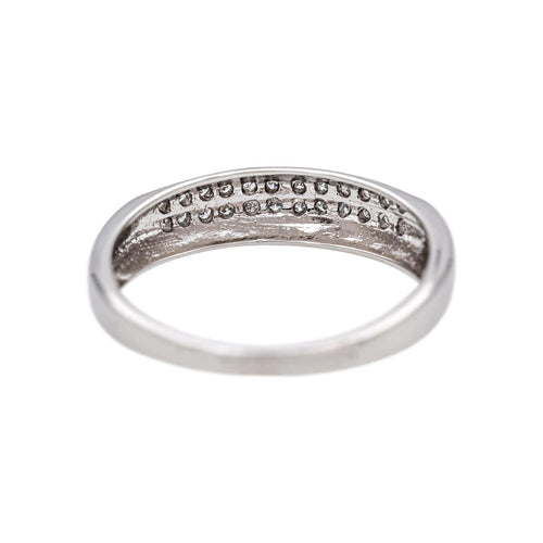 Bague 55 Bague en or blanc et diamants 58 Facettes 5414834RV