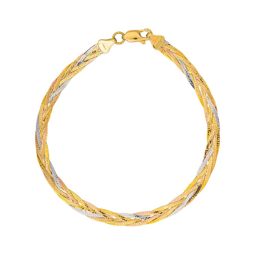 Bracelet Bracelet en or jaune, or rose et or blanc 58 Facettes 5458455RV