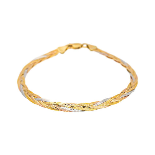 Bracelet Bracelet en or jaune, or rose et or blanc 58 Facettes 5458455RV