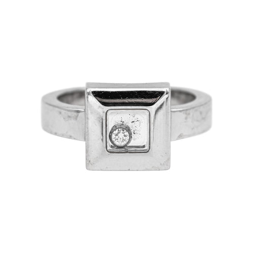 Bague 52 Chopard Happy Diamonds - Bague en or blanc et diamant 58 Facettes 5376538CN