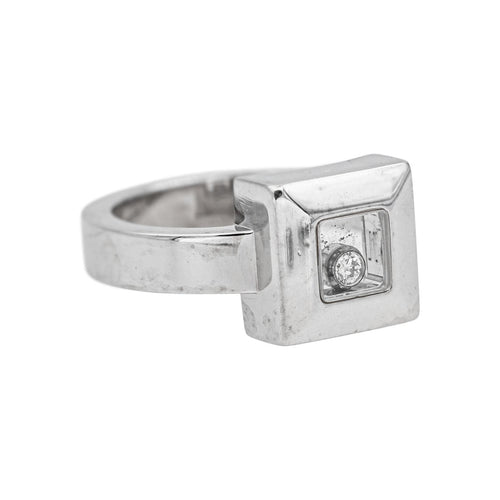 Bague 52 Chopard Happy Diamonds - Bague en or blanc et diamant 58 Facettes 5376538CN