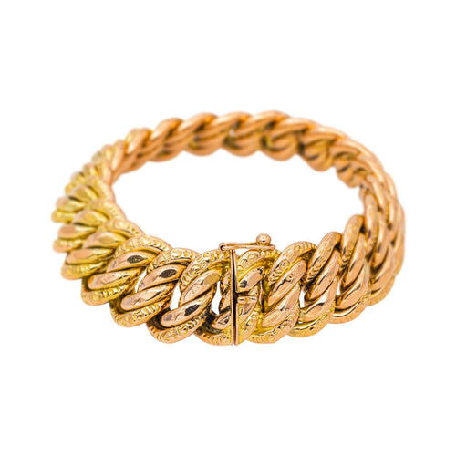 Bracelet Bracelet maille américaine en or jaune 58 Facettes 5450990CN