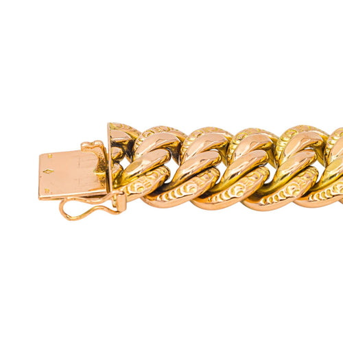 Bracelet Bracelet maille américaine en or jaune 58 Facettes 5450990CN