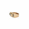 Bague 56 Bague tank asymétrique en or rose 18K et diamants 58 Facettes REF24100CF-263