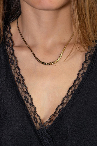Collier Collier maille haricot en or jaune 58 Facettes 5501029CN