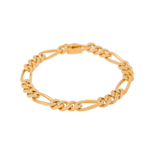 Bracelet Bracelet maille Figaro en or rose 58 Facettes 5531789CN