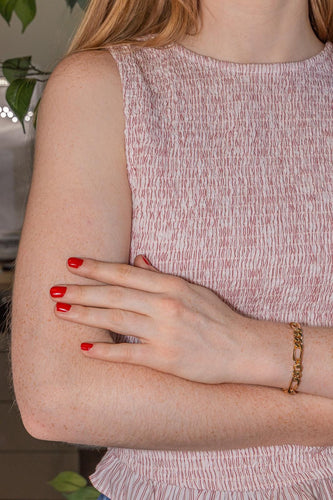 Bracelet Bracelet maille Figaro en or rose 58 Facettes 5531789CN