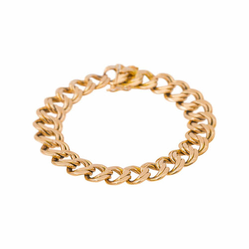 Bracelet Bracelet maille gourmette double en or rose 58 Facettes 5565506CN