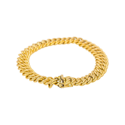Bracelet Bracelet maille américaine en or jaune et blanc 58 Facettes 5480665CN
