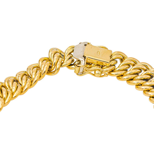 Bracelet Bracelet maille américaine en or jaune et blanc 58 Facettes 5480665CN