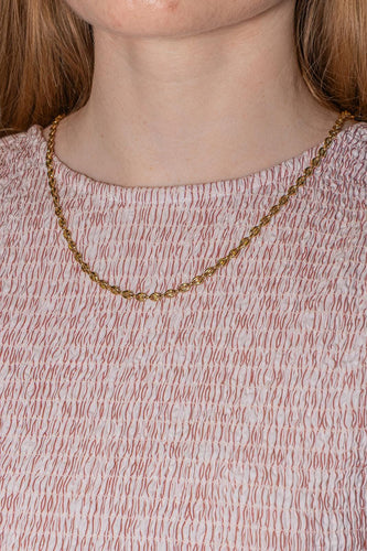 Collier Collier maille grain de café en or jaune 58 Facettes 5460182CN