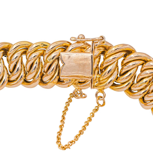 Bracelet Bracelet maille américaine en or rose 58 Facettes 5481563CN