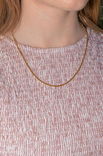 Collier Collier maille gourmette en or blanc 58 Facettes 5561655CN