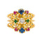 Bague 52 Bague en or jaune avec saphirs, rubis, émeraudes et diamants 58 Facettes 5568218RV