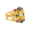 Bague 52 Bague en or jaune avec saphirs, rubis, émeraudes et diamants 58 Facettes 5568218RV