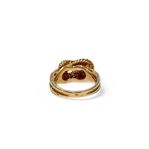 Bague 50 Hermès Audierne - Bague en or jaune 18K 58 Facettes REF2509CF-276