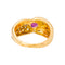Bague 50 Bague en or jaune avec rubis et diamants 58 Facettes 5693504CN