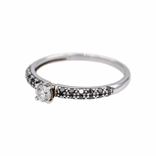 Bague 54 Bague solitaire en or blanc, diamant et saphirs 58 Facettes 5079833CN