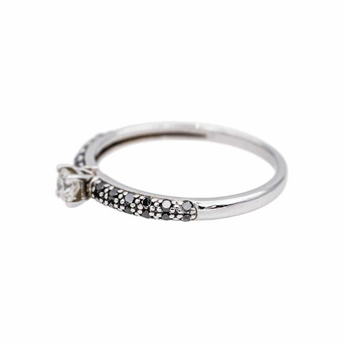 Bague 54 Bague solitaire en or blanc, diamant et saphirs 58 Facettes 5079833CN