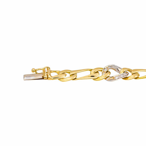 Bracelet Bracelet maille gourmette en or jaune et diamants 58 Facettes 5202403CN
