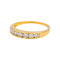 Bague 57 Demi-alliance - Bague en or jaune et diamants 58 Facettes 5226051CN