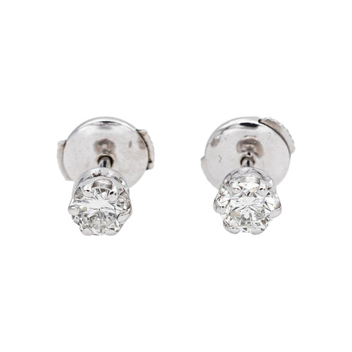Boucles d'oreilles Boucles d'oreilles puces en or blanc et diamants 58 Facettes 5237335CN