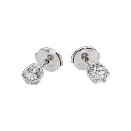 Boucles d'oreilles Boucles d'oreilles puces en or blanc et diamants 58 Facettes 5237335CN