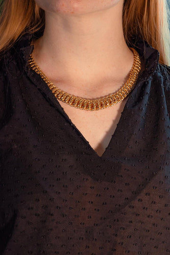 Collier Collier maille américaine en or jaune 58 Facettes 5741953CN