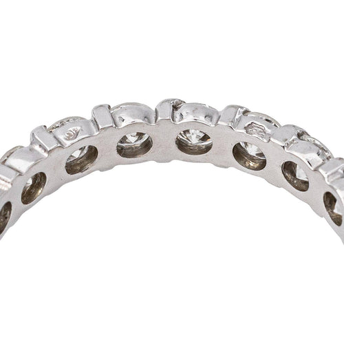 Bague 55 Alliance américaine - Bague en or blanc et diamants 58 Facettes 5709156CN