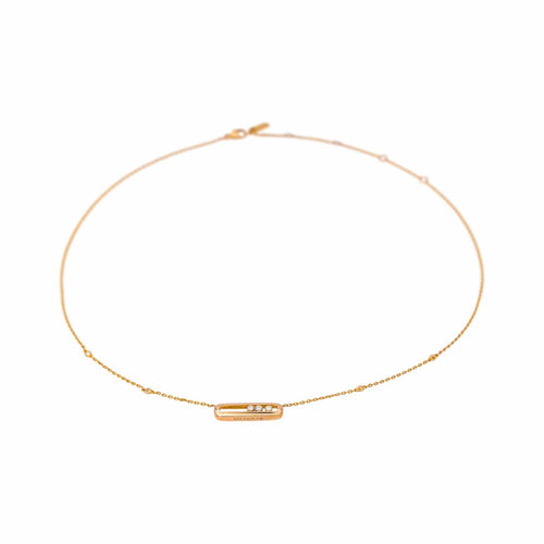 Collier Messika Move Classique - Collier en or rose et diamants 58 Facettes 5757406RV