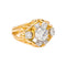 Bague 61 Bague rétro en or jaune et blanc et diamants 58 Facettes 5740042RV