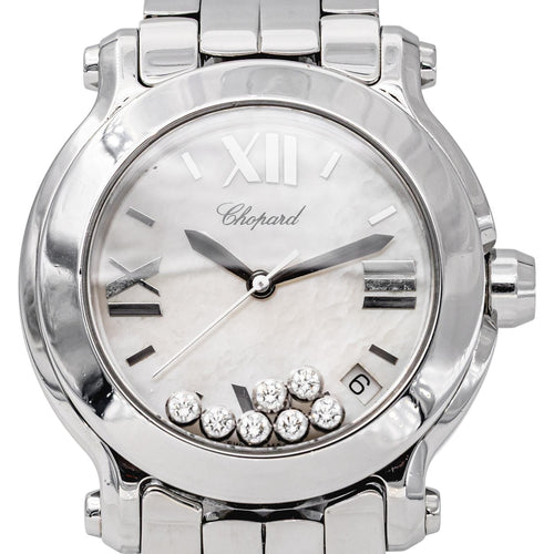 Montre Chopard Happy Sport - Montre en acier et diamants 58 Facettes 5786029RV