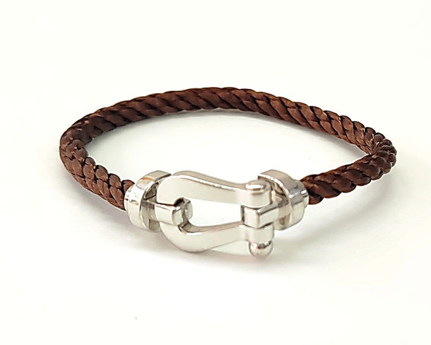 Bracelet FRED Force 10 - Bracelet en or blanc et acier 58 Facettes DV-FRED.F10