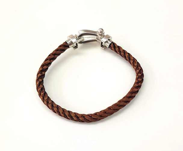 Bracelet FRED Force 10 - Bracelet en or blanc et acier 58 Facettes DV-FRED.F10