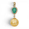 Pendentif Golden Grace - Pendentif en or 14 ct, émeraude, diamants et perle 58 Facettes P002
