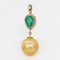Pendentif Golden Grace - Pendentif en or 14 ct, émeraude, diamants et perle 58 Facettes P002