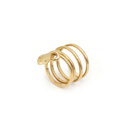 Bague 52 Bague serpent en or jaune 58 Facettes 260157R