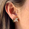 Boucles d'oreilles Lotus - Boucles d'oreilles en or jaune 18K et diamants 58 Facettes REF24094-257